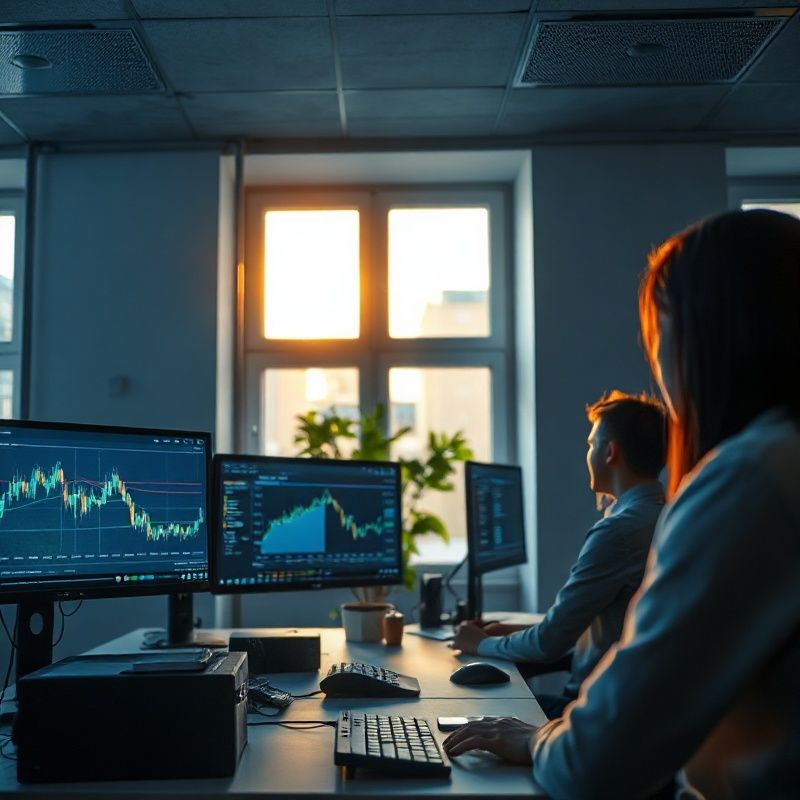 Mercer & Co team working on trading dashboards in a Constanța office